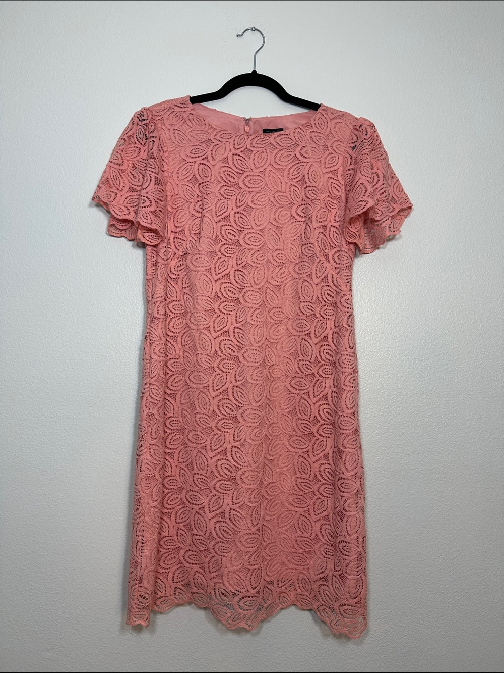 Ann Taylor Pink Floral Lace Shift Dress